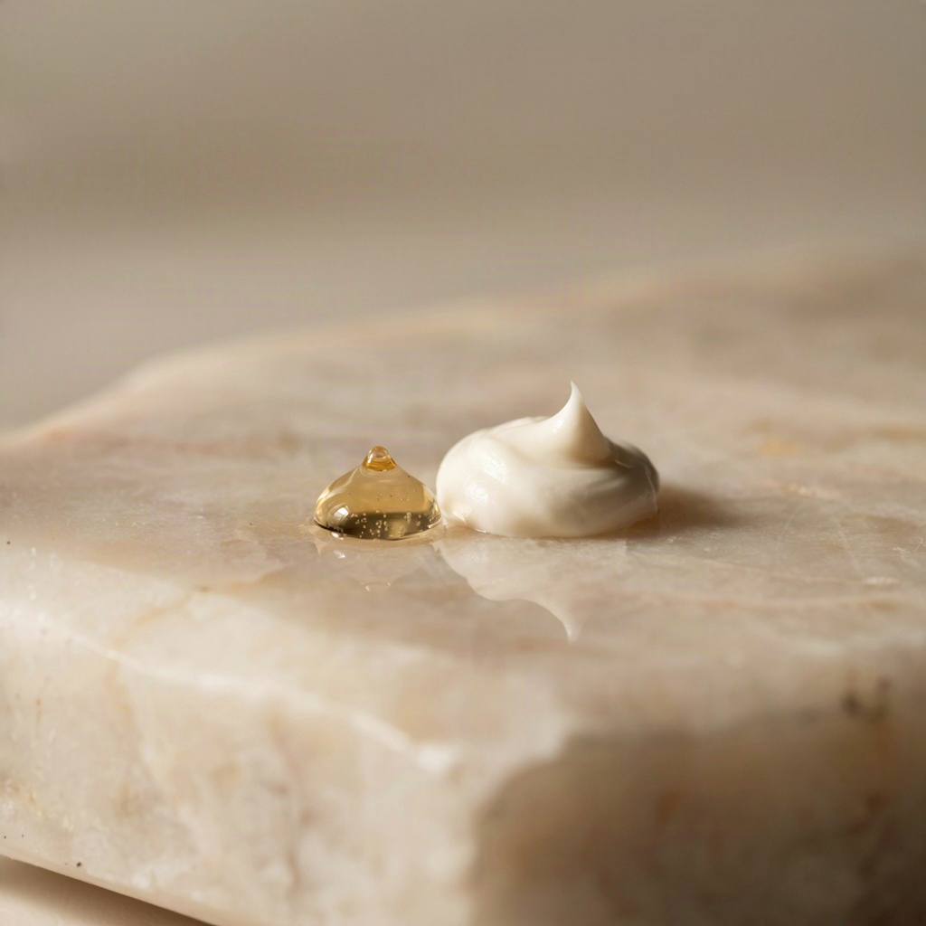 Close-up of a serum texture drop, the kind of detail that separates good skin care products