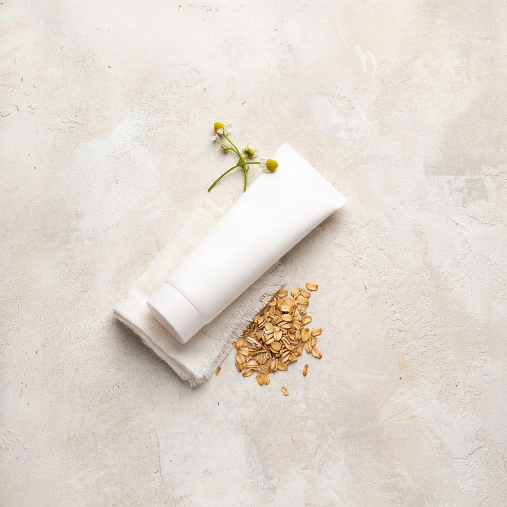 Fragrance-free moisturizer with oats and chamomile, the core of a sensitive skin care regimen